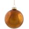 6ct. Bronze & Amber 2-Finish Glass Ball Ornaments